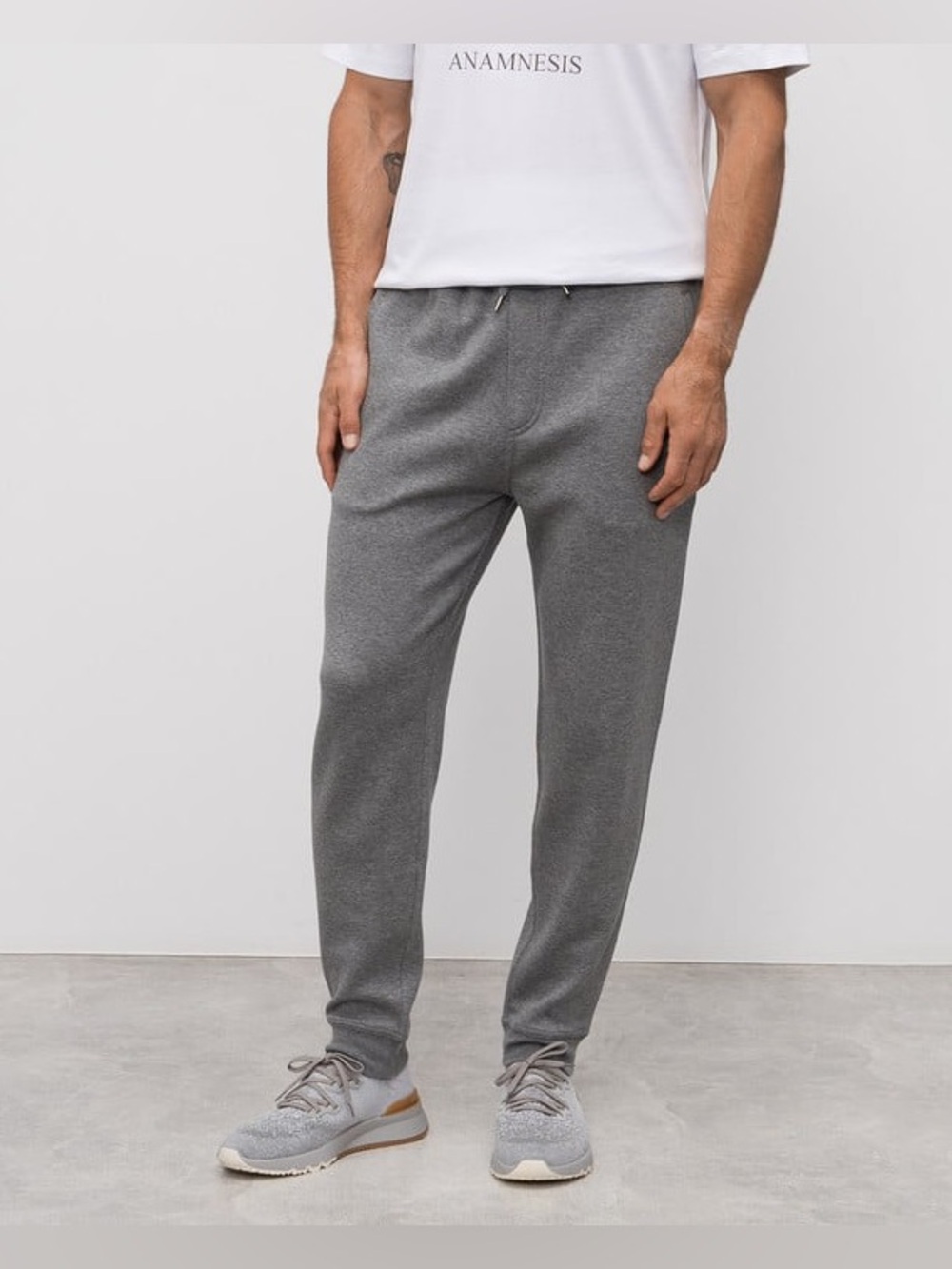 Brunello Cucinelli Grey Melange Joggers size XL In excellent condition  🇮🇹